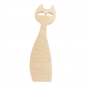 Marque-page chat en bois